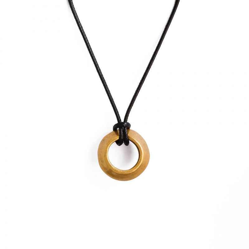 Vintage Circle Pendant Necklace - Crystalory